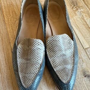 J.Crew made in Italy snakeskin loafers